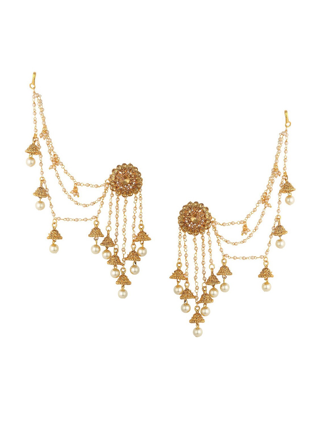 

Sukkhi Gold-Plated Contemporary Jhumkas Earrings