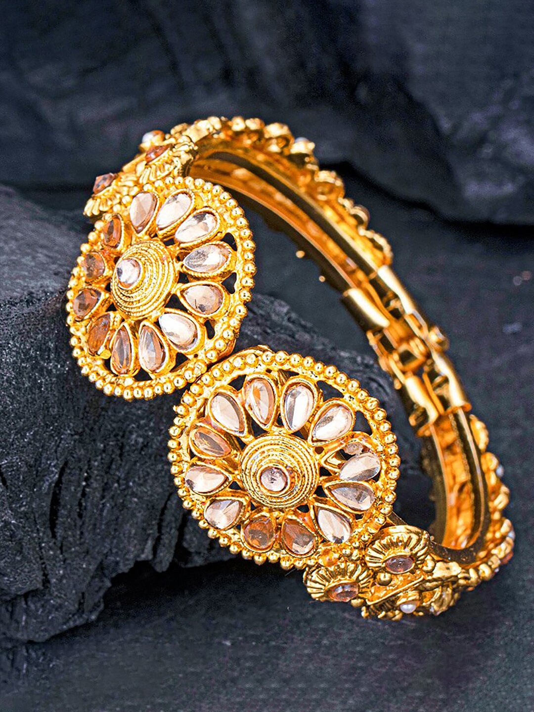 

Sukkhi Women Kundan Gold-Plated Kada Bracelet