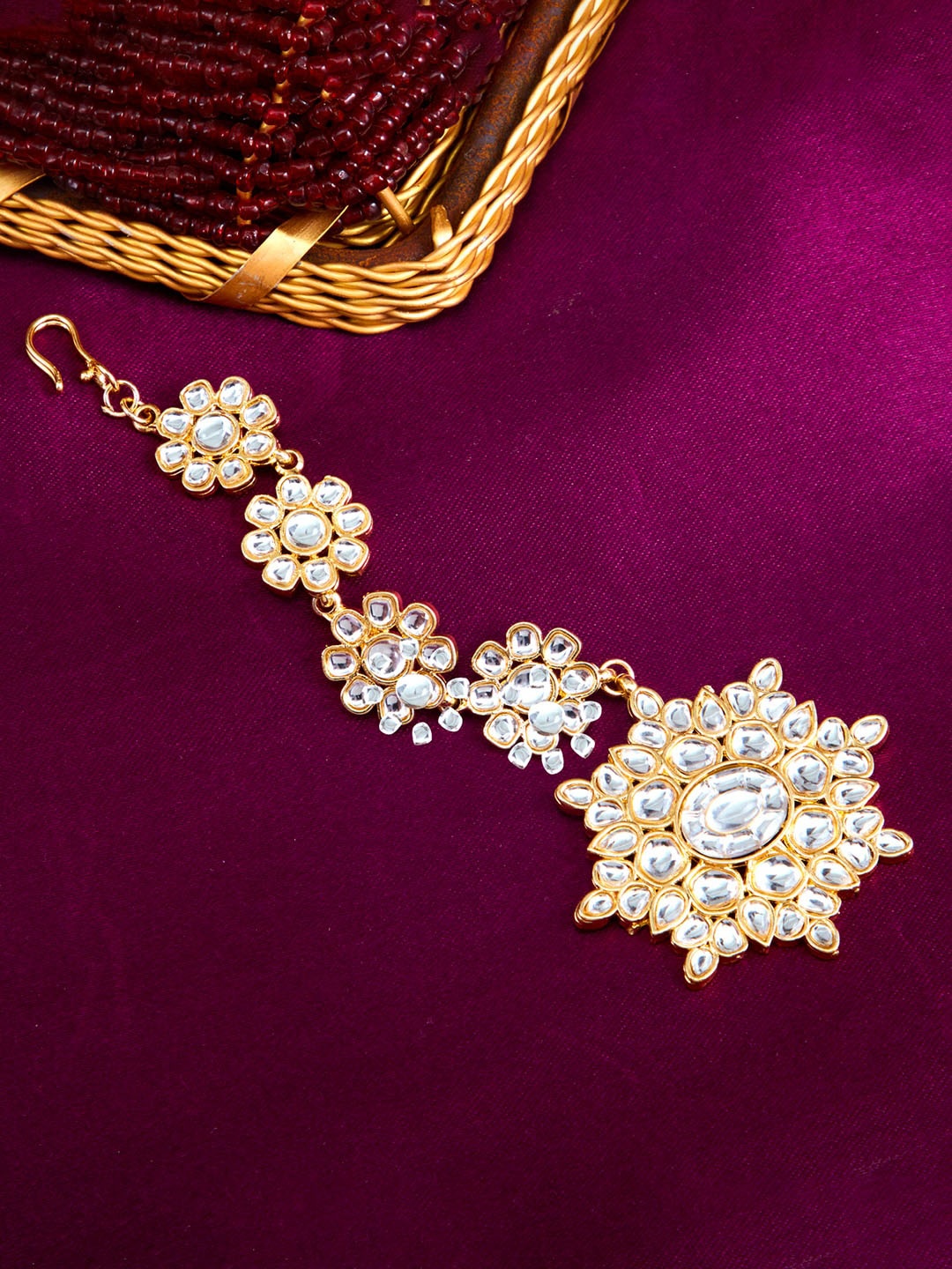 

Sukkhi Gold-Plated Kundan-Studded Maang Tikka