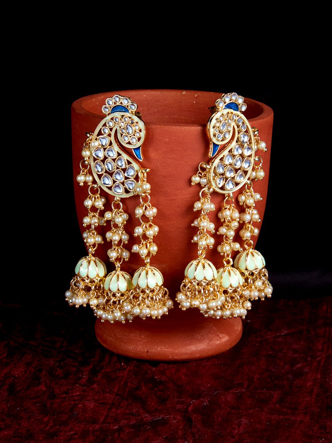 

Sukkhi Gold-Plated Contemporary Jhumkas Earrings