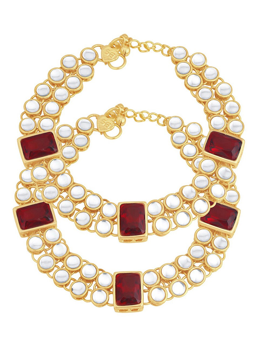 

Sukkhi Gold-Plated Stones Studded Anklets