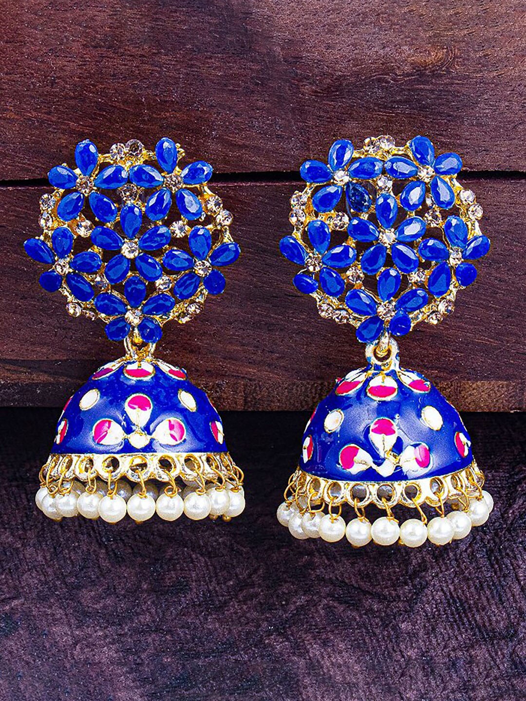 

Sukkhi Gold-Plated Contemporary Jhumkas Earrings
