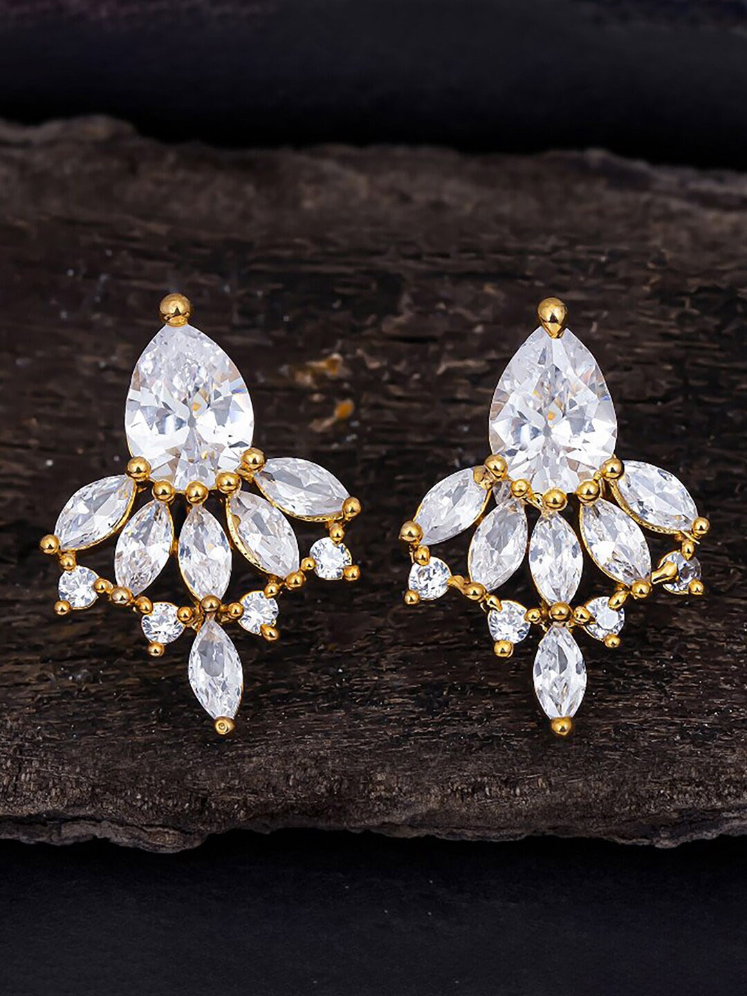 

Sukkhi Gold-Plated Contemporary Drop Earrings