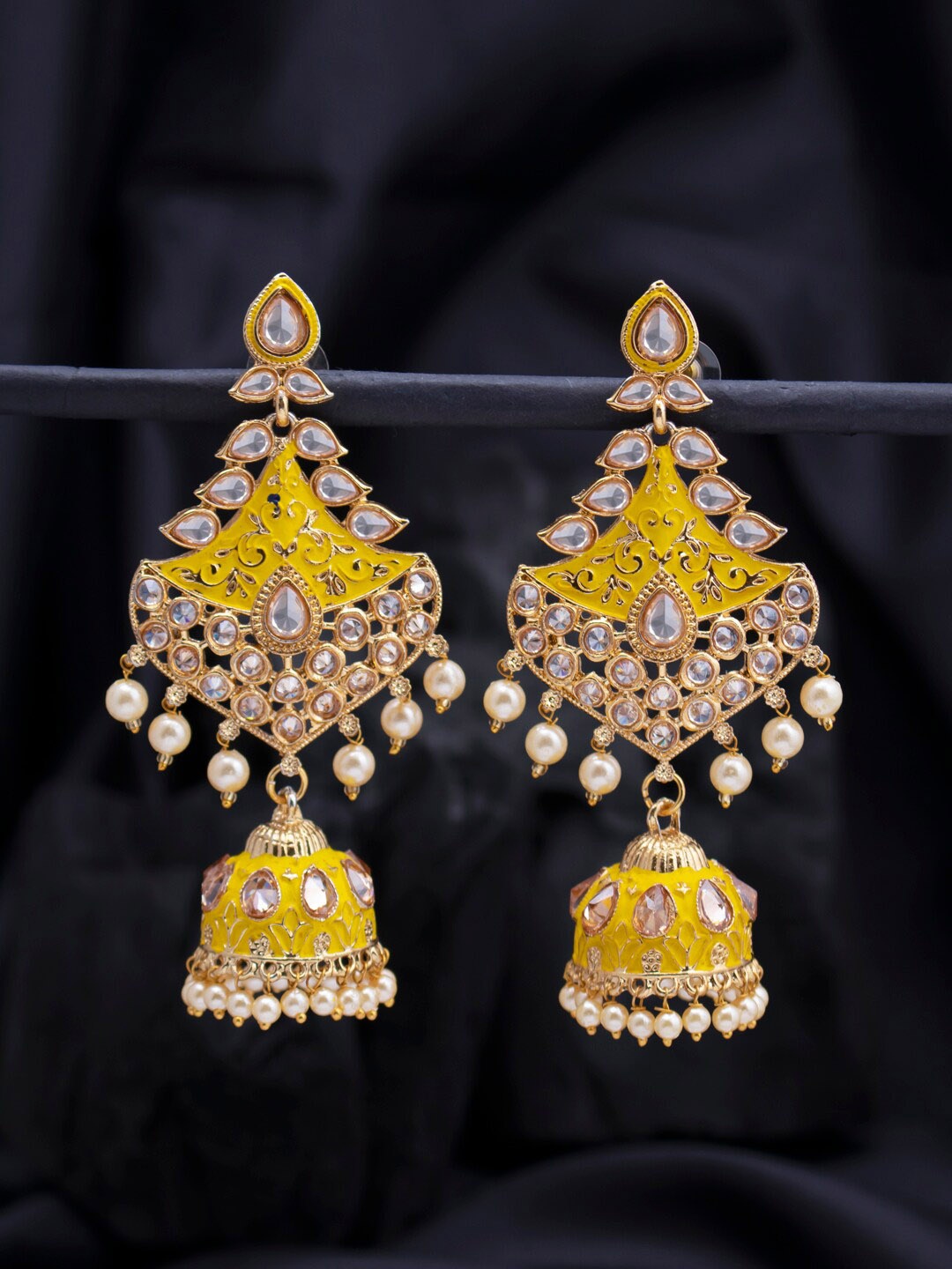 

Sukkhi Gold-Plated Contemporary Jhumkas Earrings