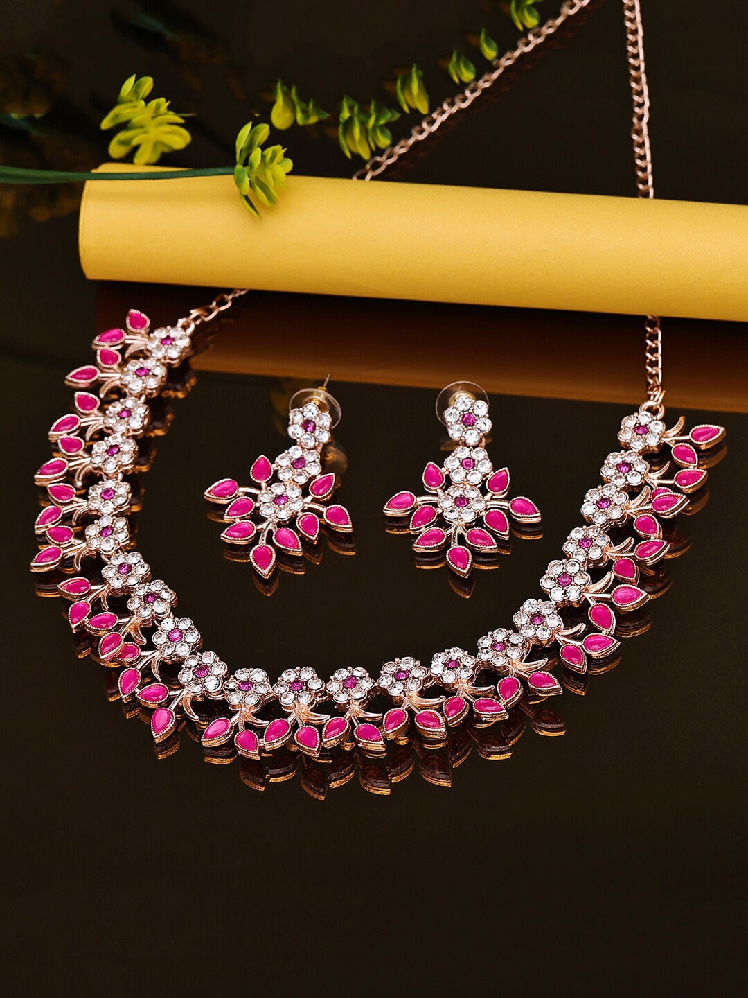 

Sukkhi Rose Gold-Plated Kundan-Studded Jewellery Set