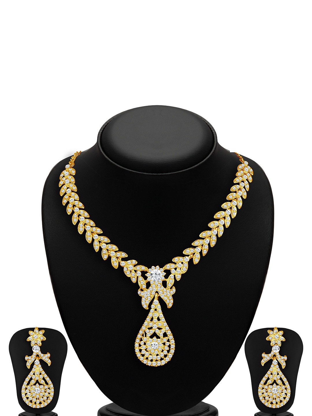 

Sukkhi Gold-Plated AD-Studded Jewellery Set