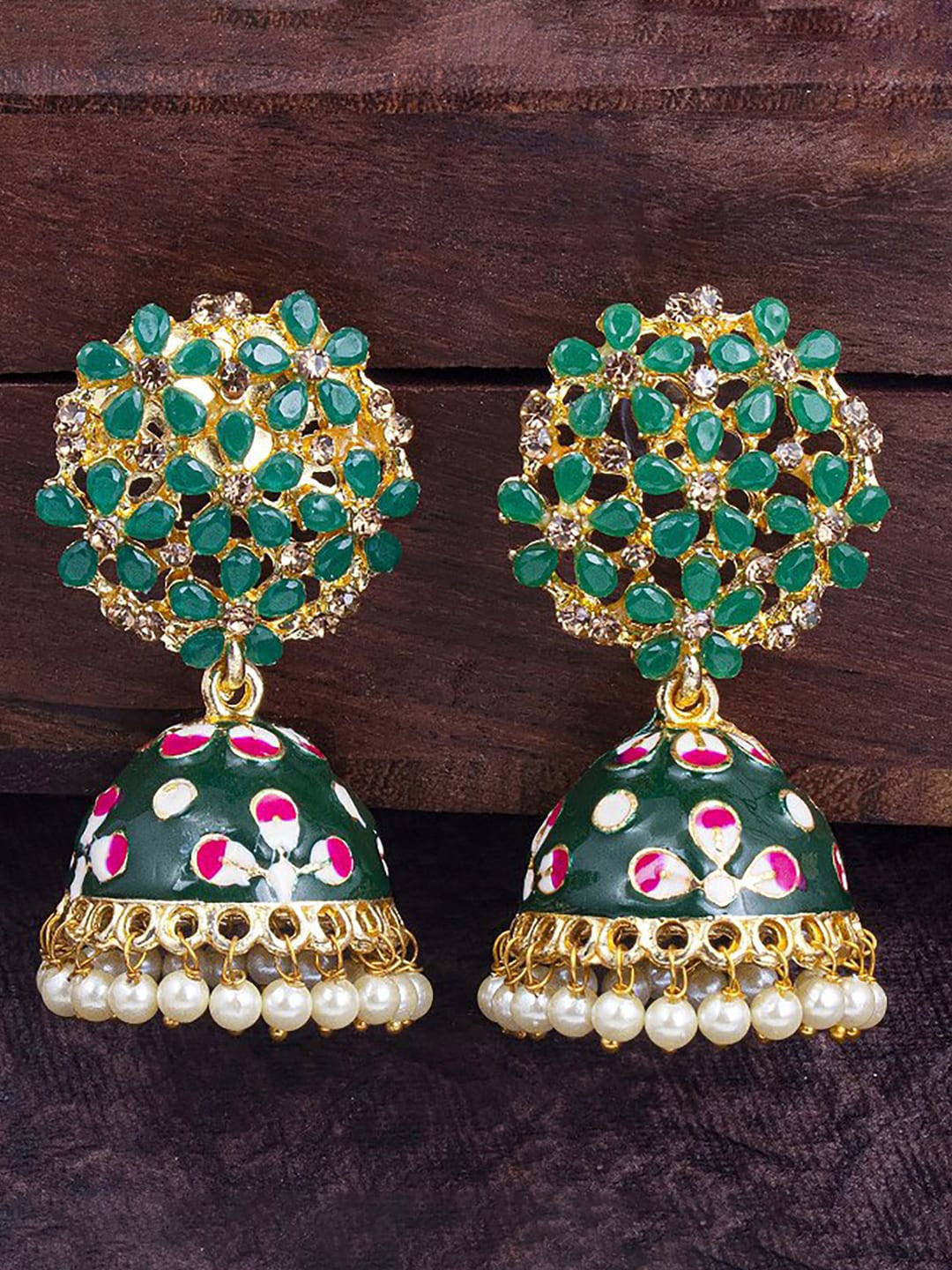 

Sukkhi Gold Plated Dome Shaped Jhumkas