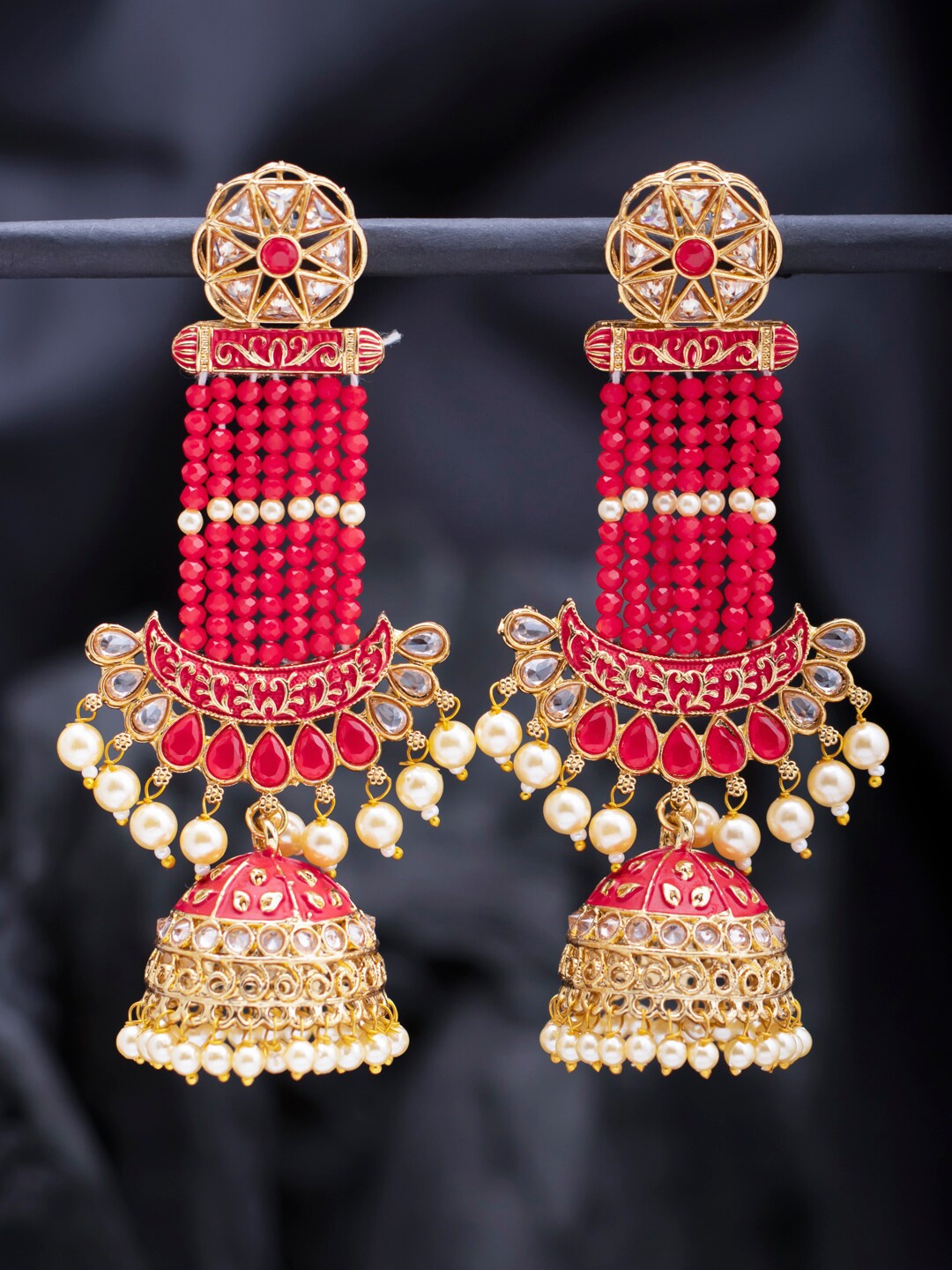 

Sukkhi Gold Plated Contemporary Kundan Jhumkas