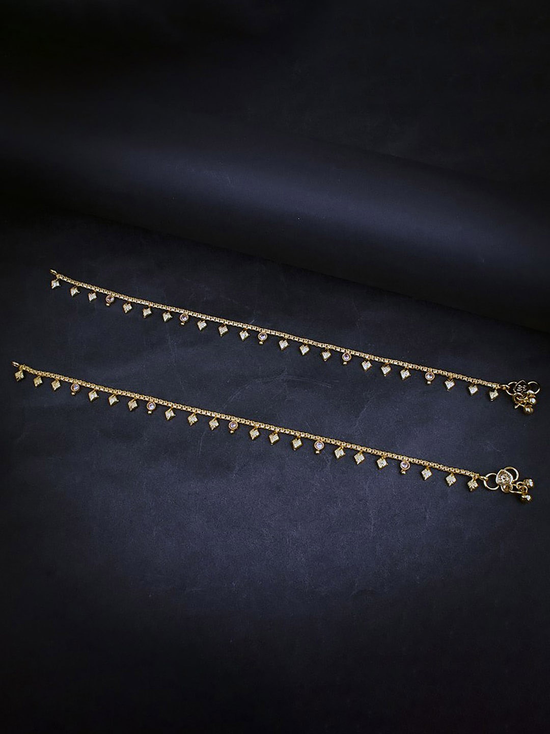 

Sukkhi Gold-Plated Stone-Studded Anklets