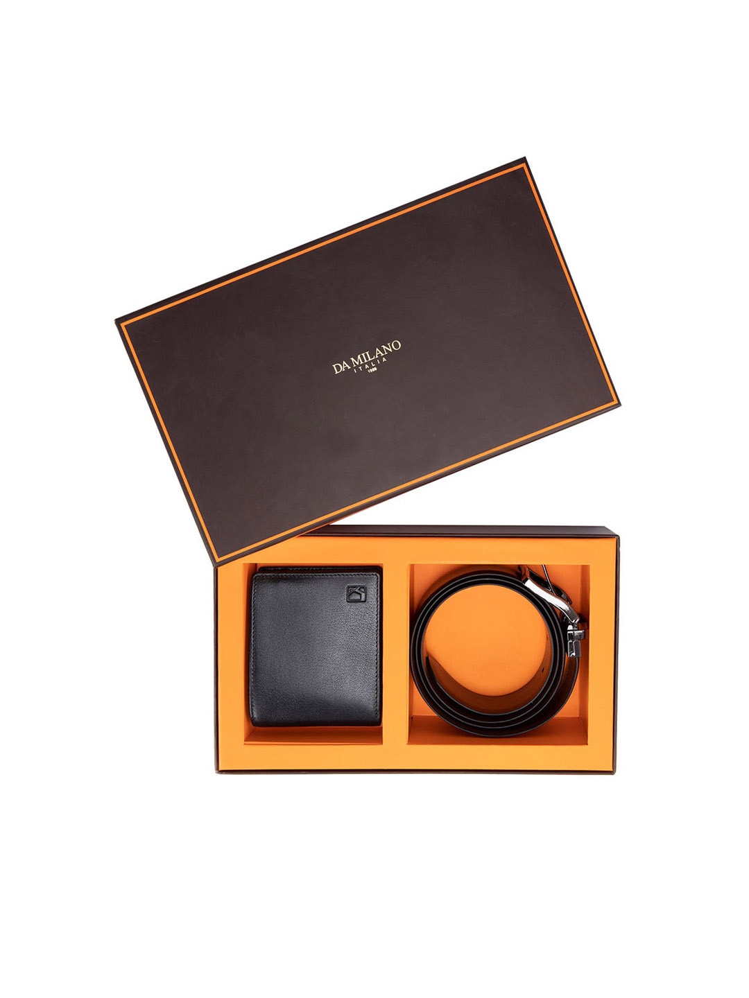 

Da Milano Men Leather Accessory Gift Set, Black