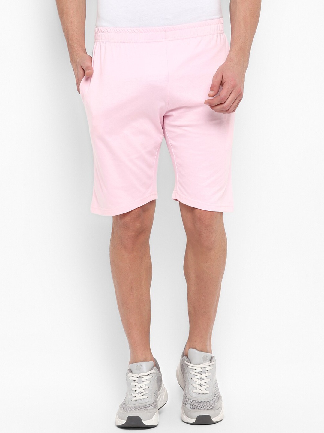 

appulse Men Mid-Rise Loose Fit Shorts, Pink