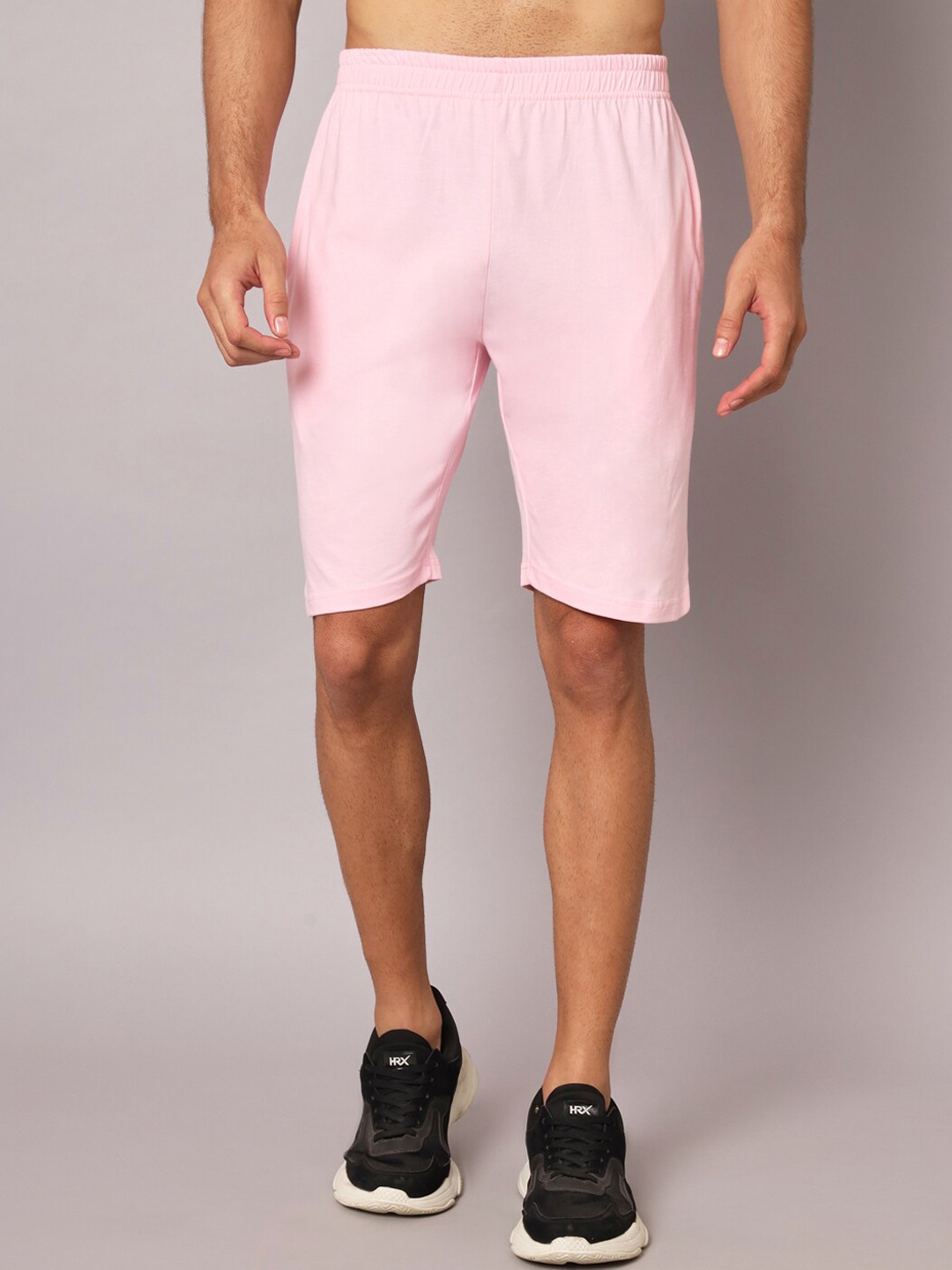 

appulse Men Mid-Rise Cotton Sports Shorts, Pink