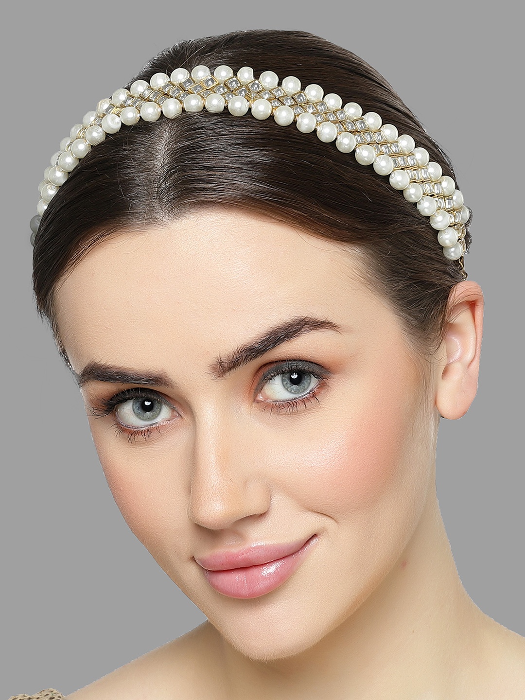 

KARATCART Women Gold-Plated Kundan Sheeshphool
