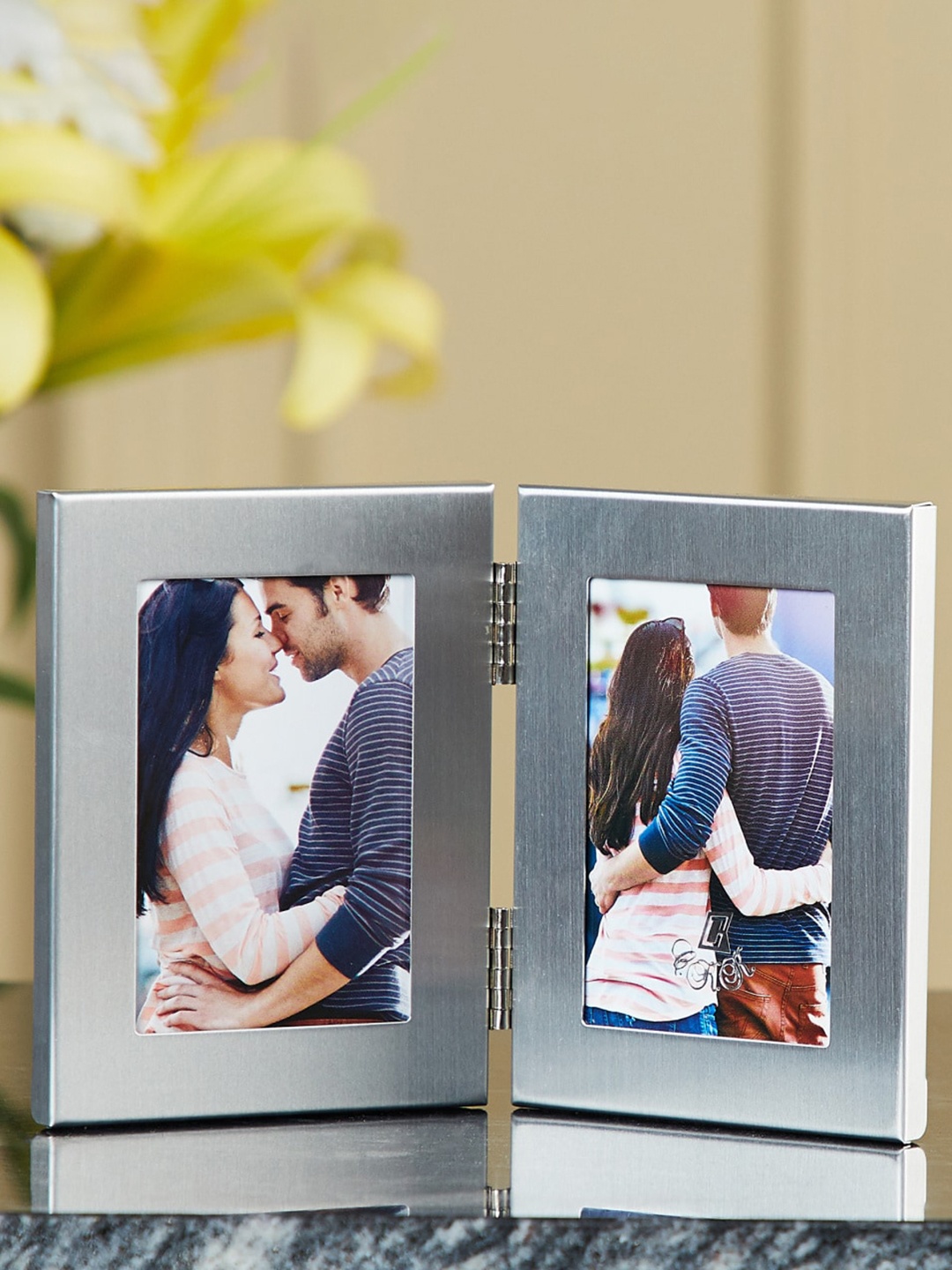 

Home Centre Corsica Memories Aluminium Double Photo Frame, Silver