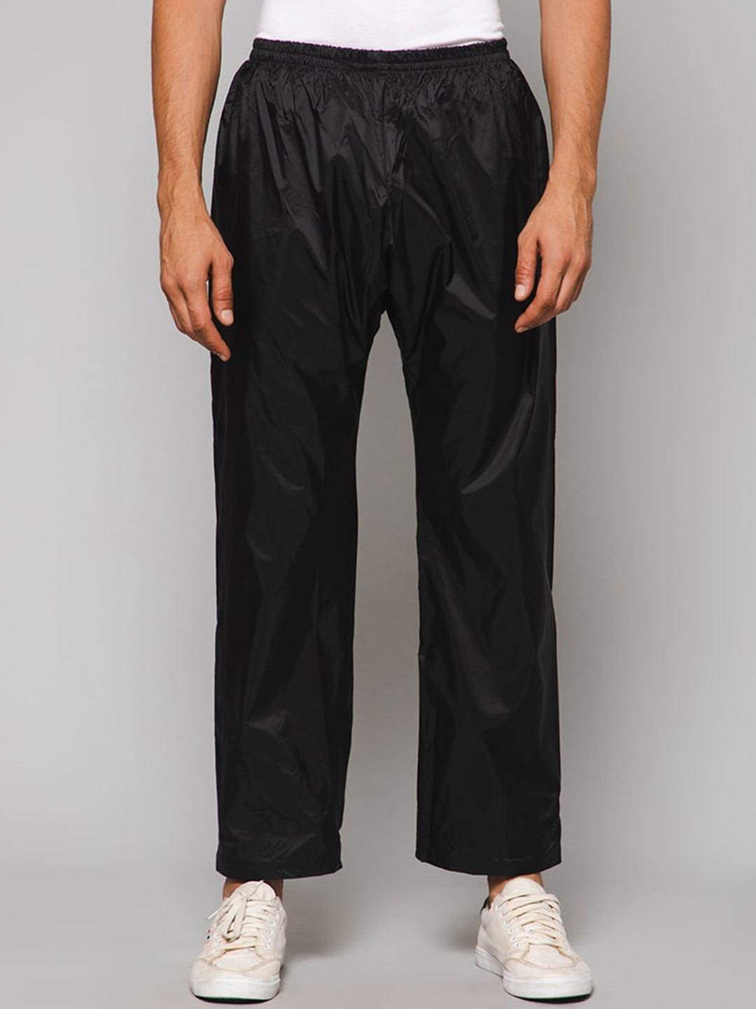 

THE CLOWNFISH Men Reversible Waterproof Rain Trousers, Black