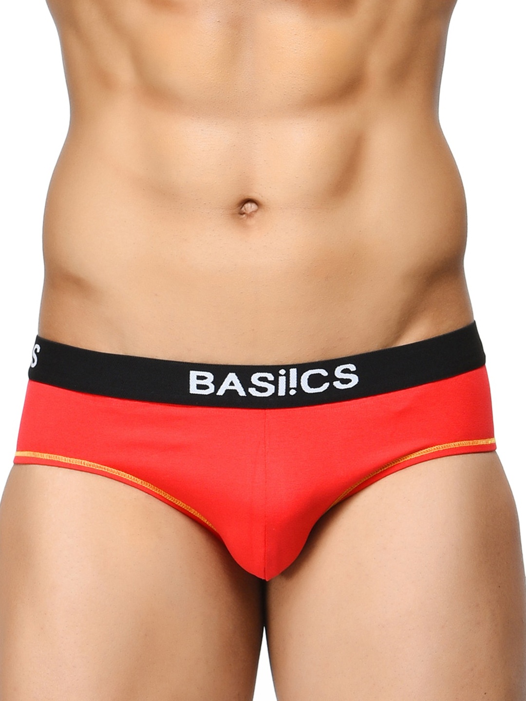 

BASIICS by La Intimo Men Cotton Basic Briefs, Red