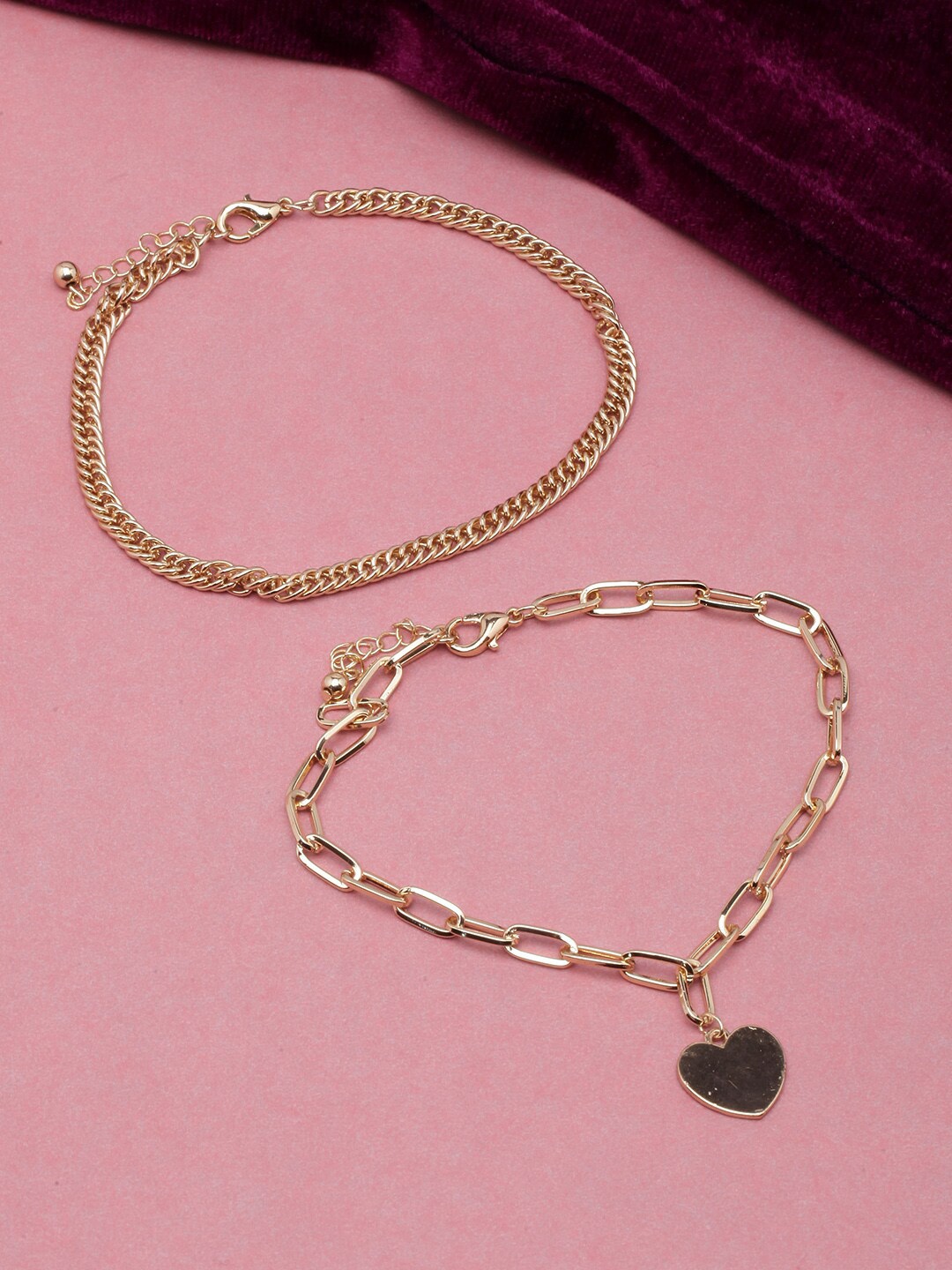 

DIVA WALK Set Of 2 Gold-Plated Anklets