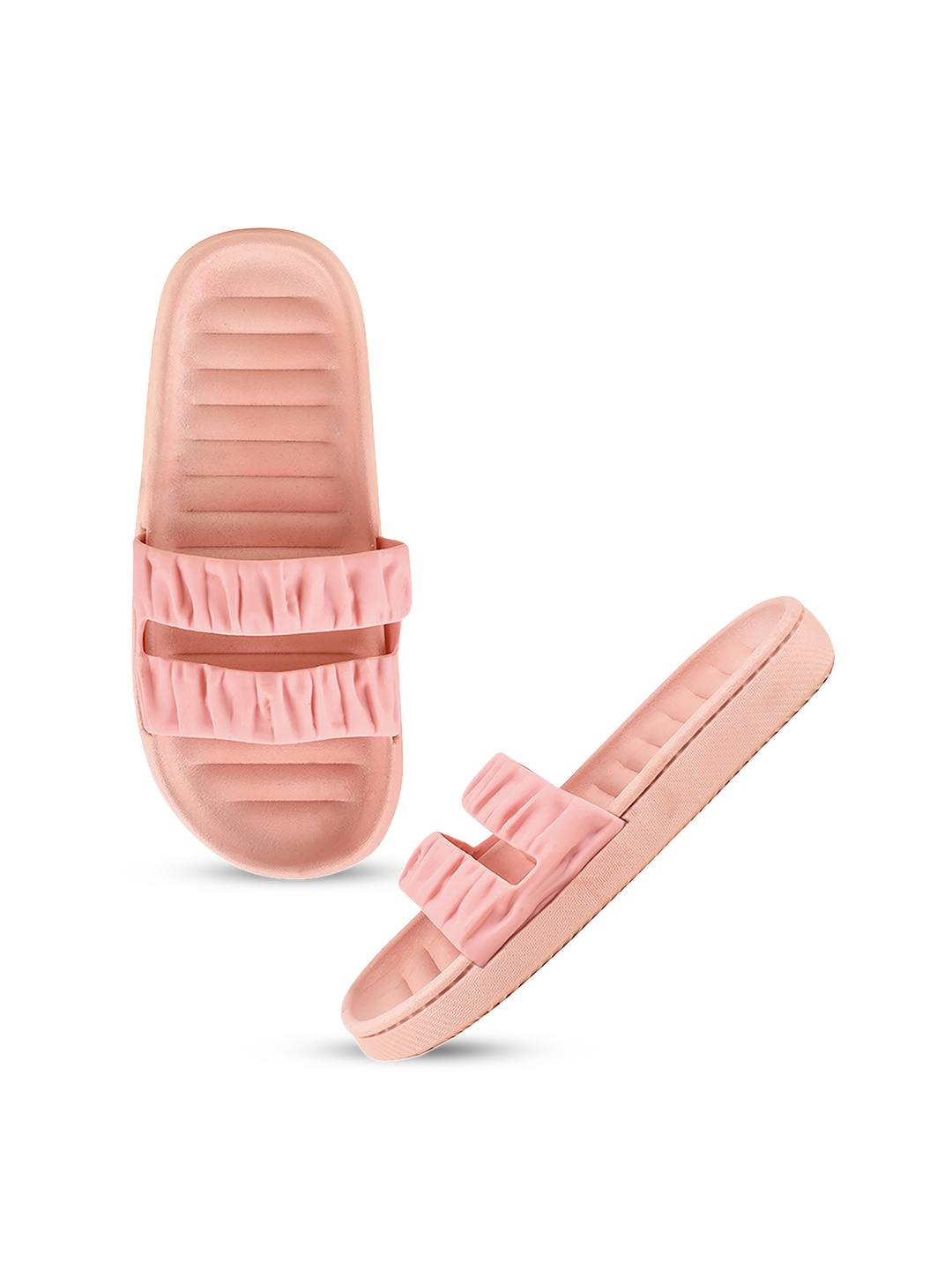 

Try Me Women Textured Light Weight Sliders, Pink