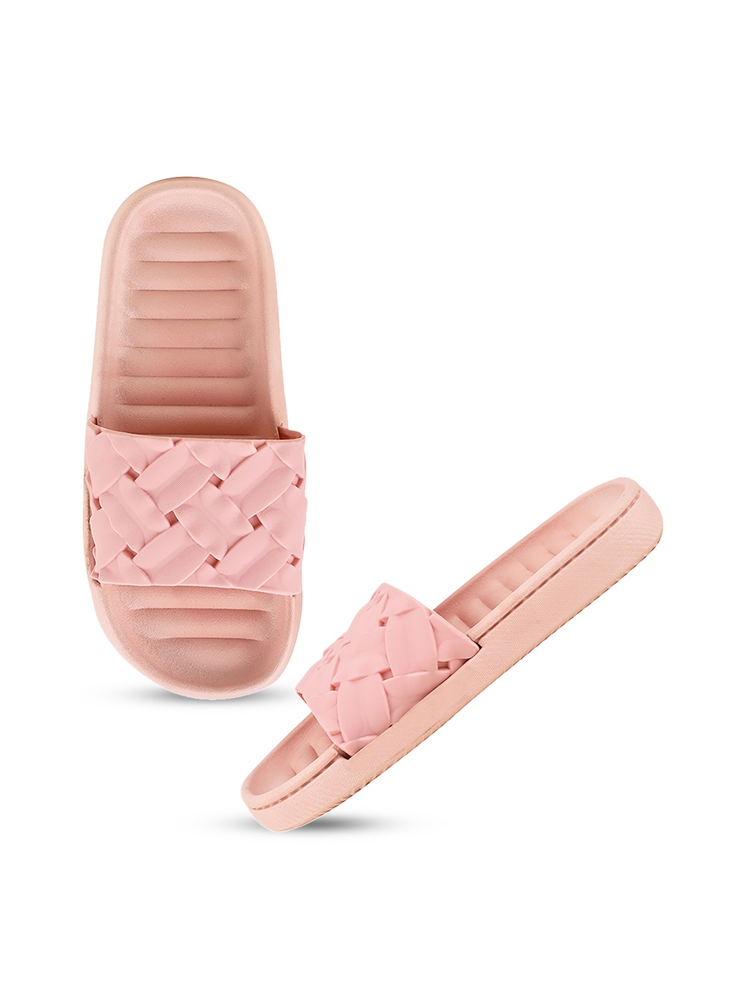 

Try Me Women Textured Light Weight Sliders, Pink