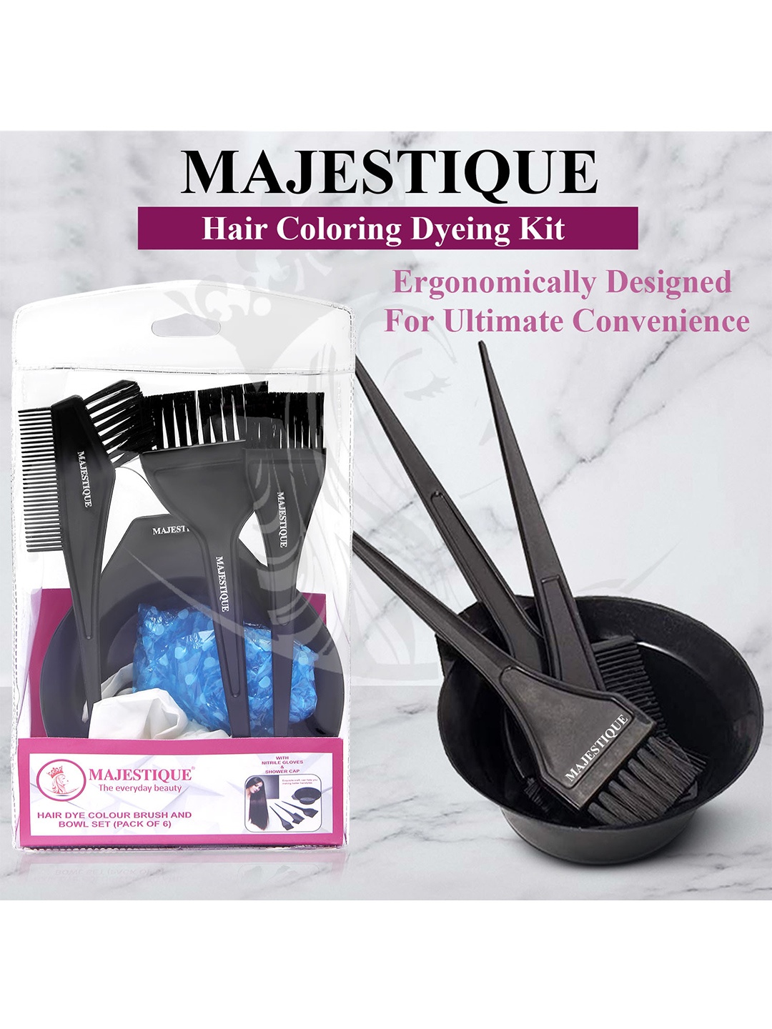 

MAJESTIQUE 6 Pcs Ear Dust Remover & Wax Cleaning Kit, Silver