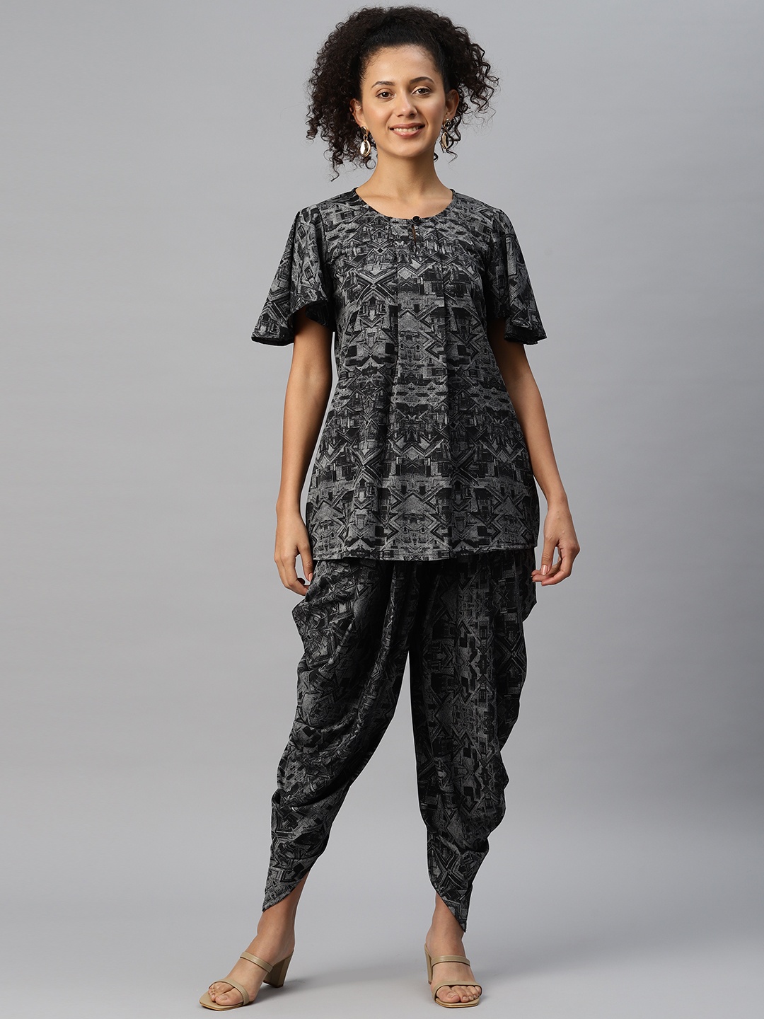 

Cottinfab Printed Co-ords, Black