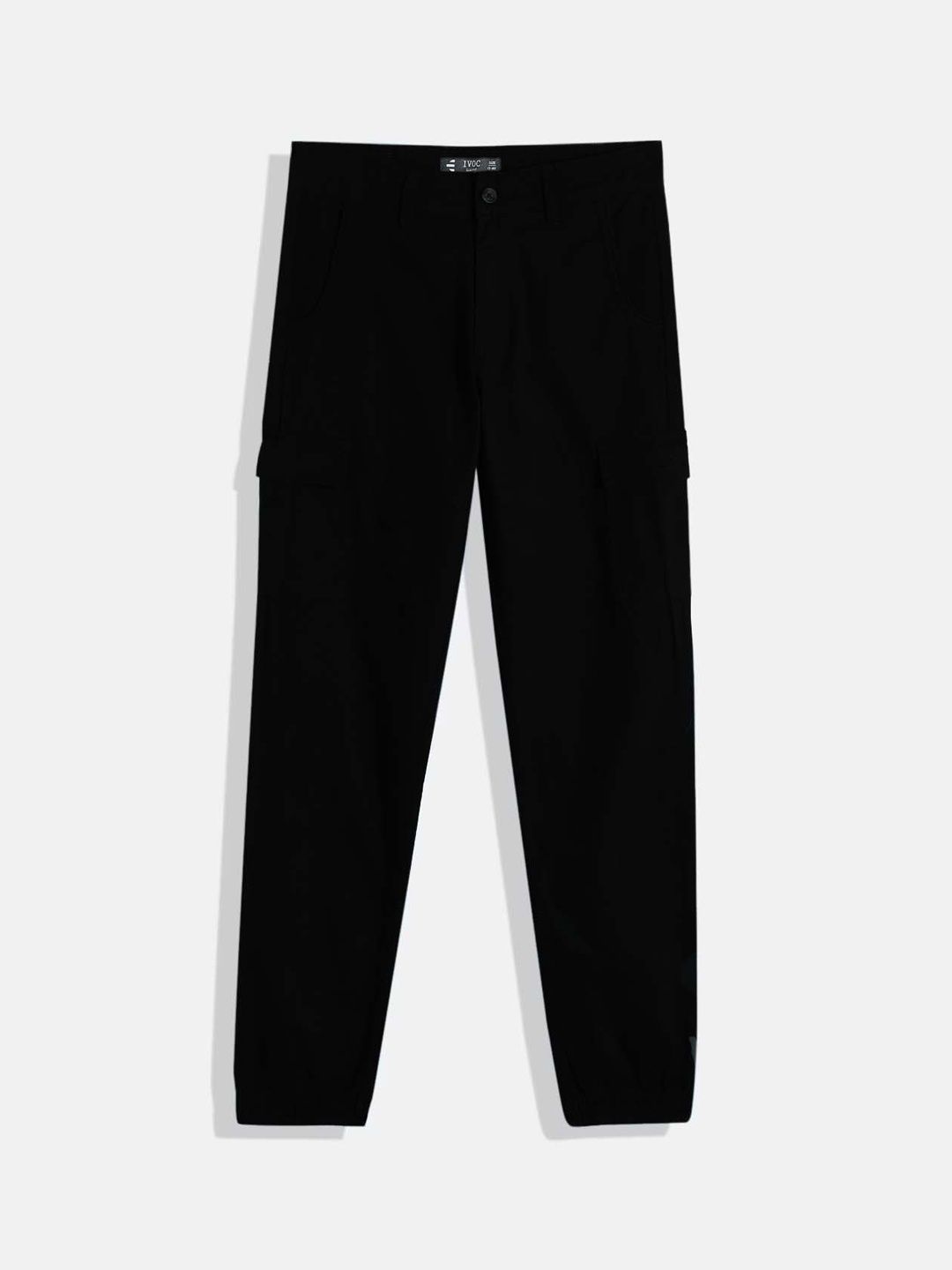

IVOC Boys Mid Rise Slim Fit Cargo Jogger Trousers, Black