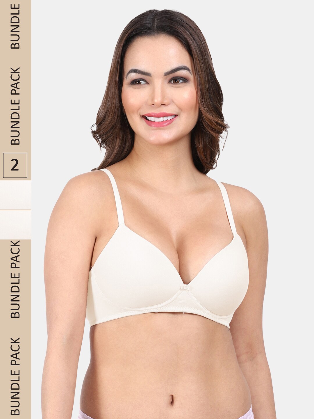 

Amour Secret Pack Of 2 Lightly Padded Seamless All Day Comfort T-shirt Bra, Nude