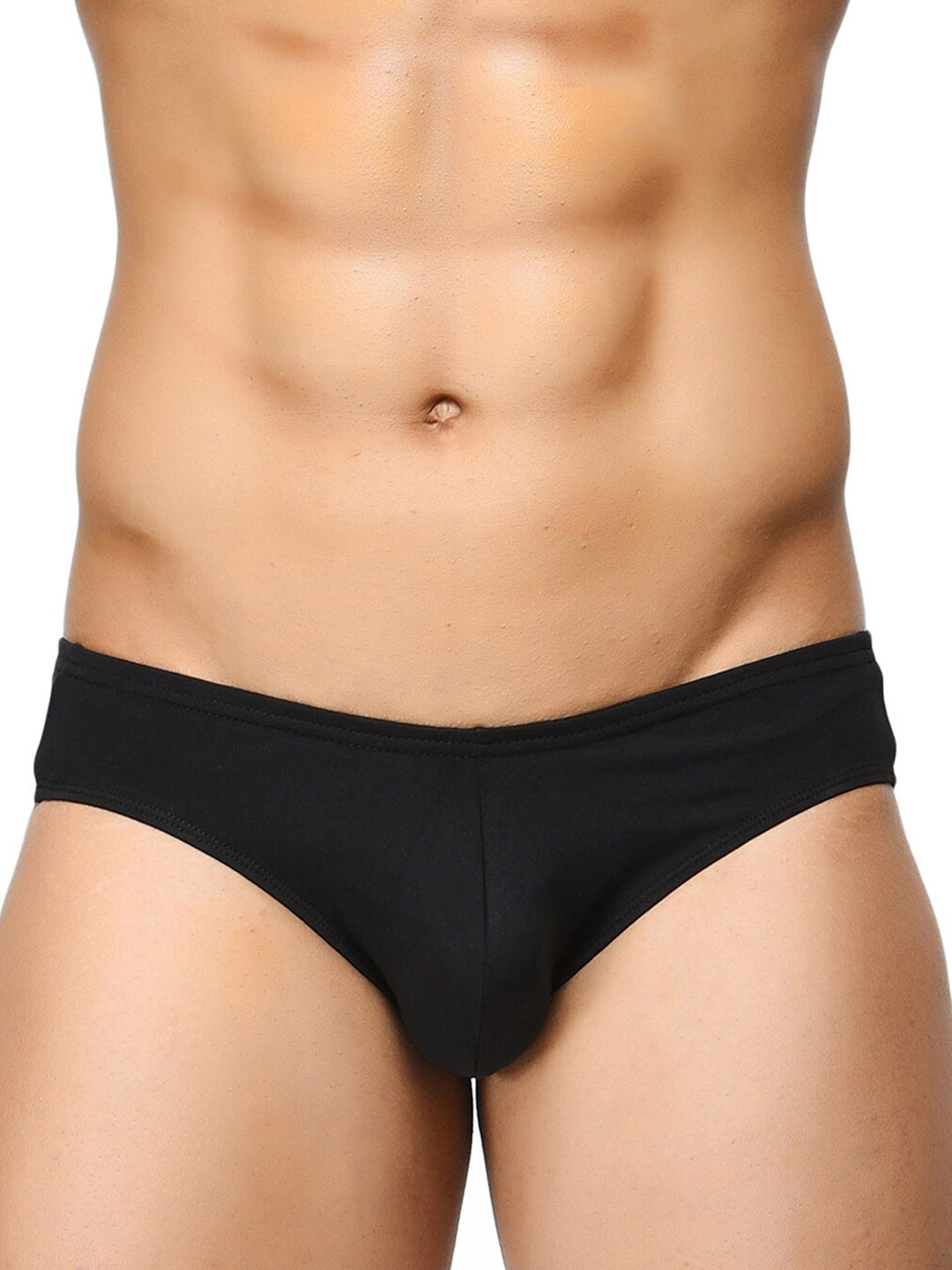 

BASIICS by La Intimo Men Mid-Rise Ultra Soft Basic Briefs, Black
