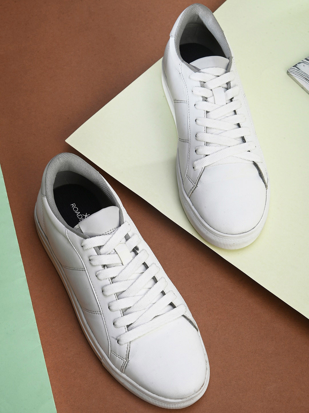 

Roadster Women Lightweight Lace-Up Sneakers, White
