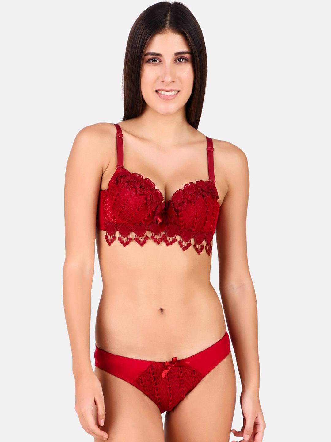 

Secret Lives Self-Design Lingerie Set, Maroon