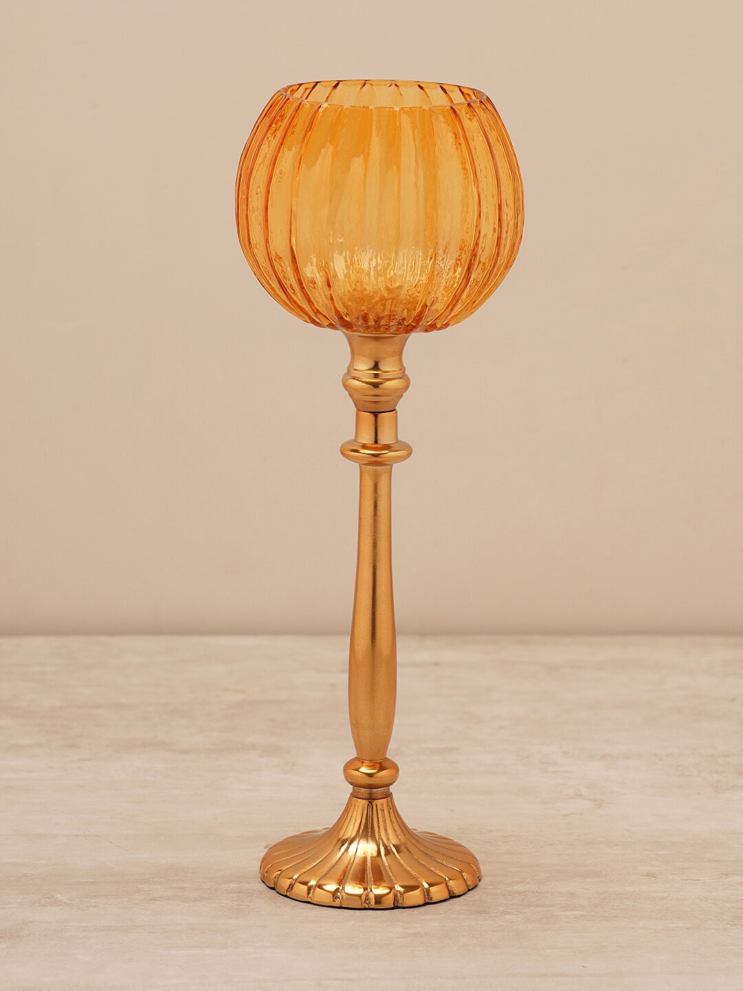 

Pure Home and Living Orange-Coloured Votive Candle Holder With Stand
