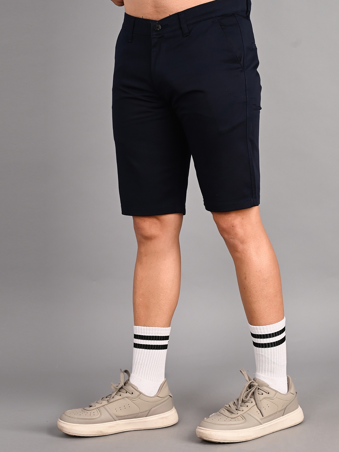 

FUBAR Men Slim Fit Mid Rise Casual Shorts, Navy blue