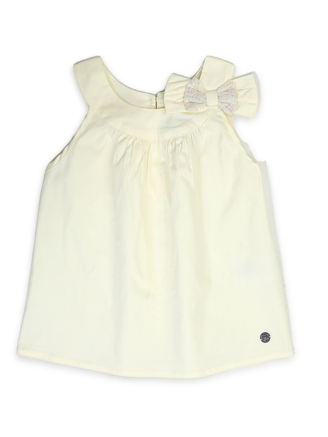 

toothless Sleeveless A-Line Cotton Top, Cream