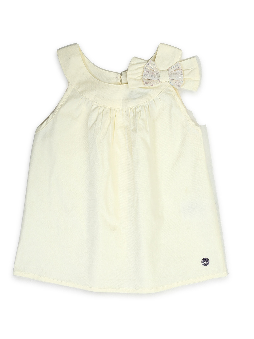 

toothless Girls Sleeveless Cotton Top, Cream