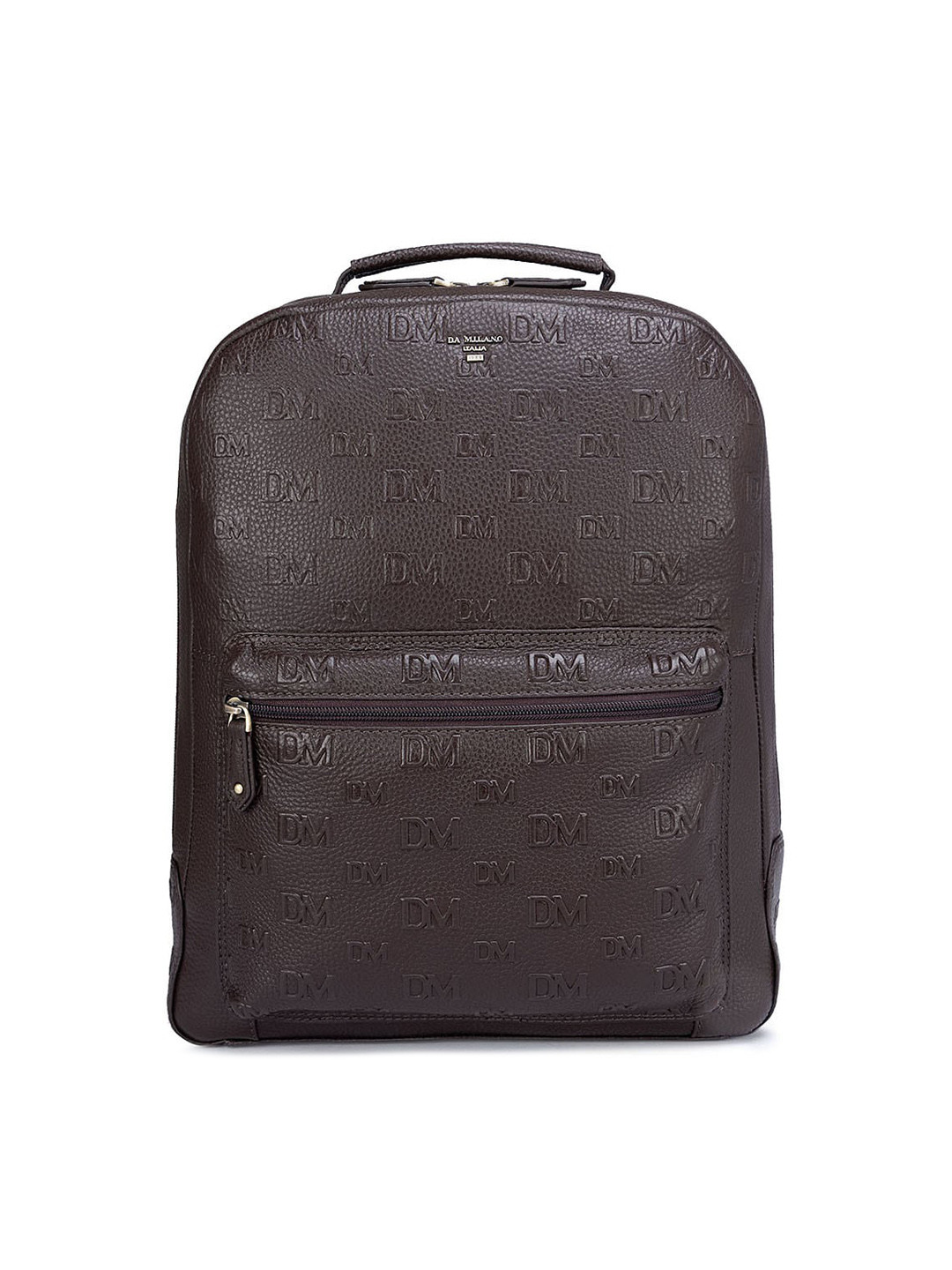 

Da Milano Textured Leather Backpack, Brown