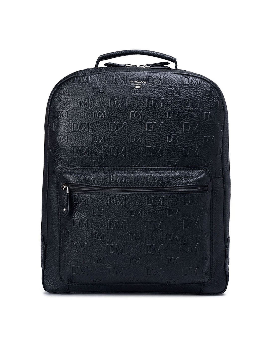 

Da Milano Textured Leather Backpack, Black