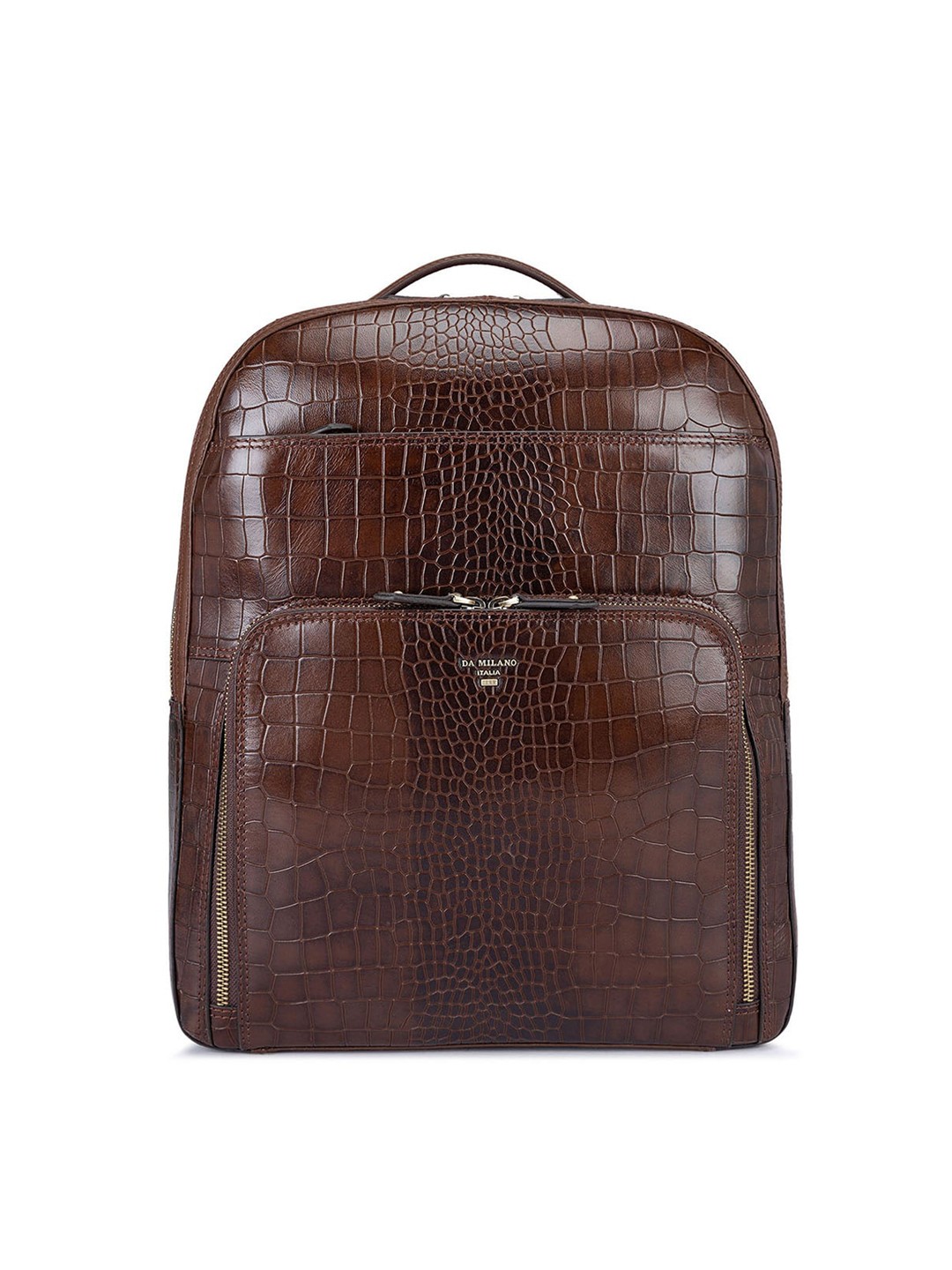 

Da Milano Textured Leather Backpack, Brown