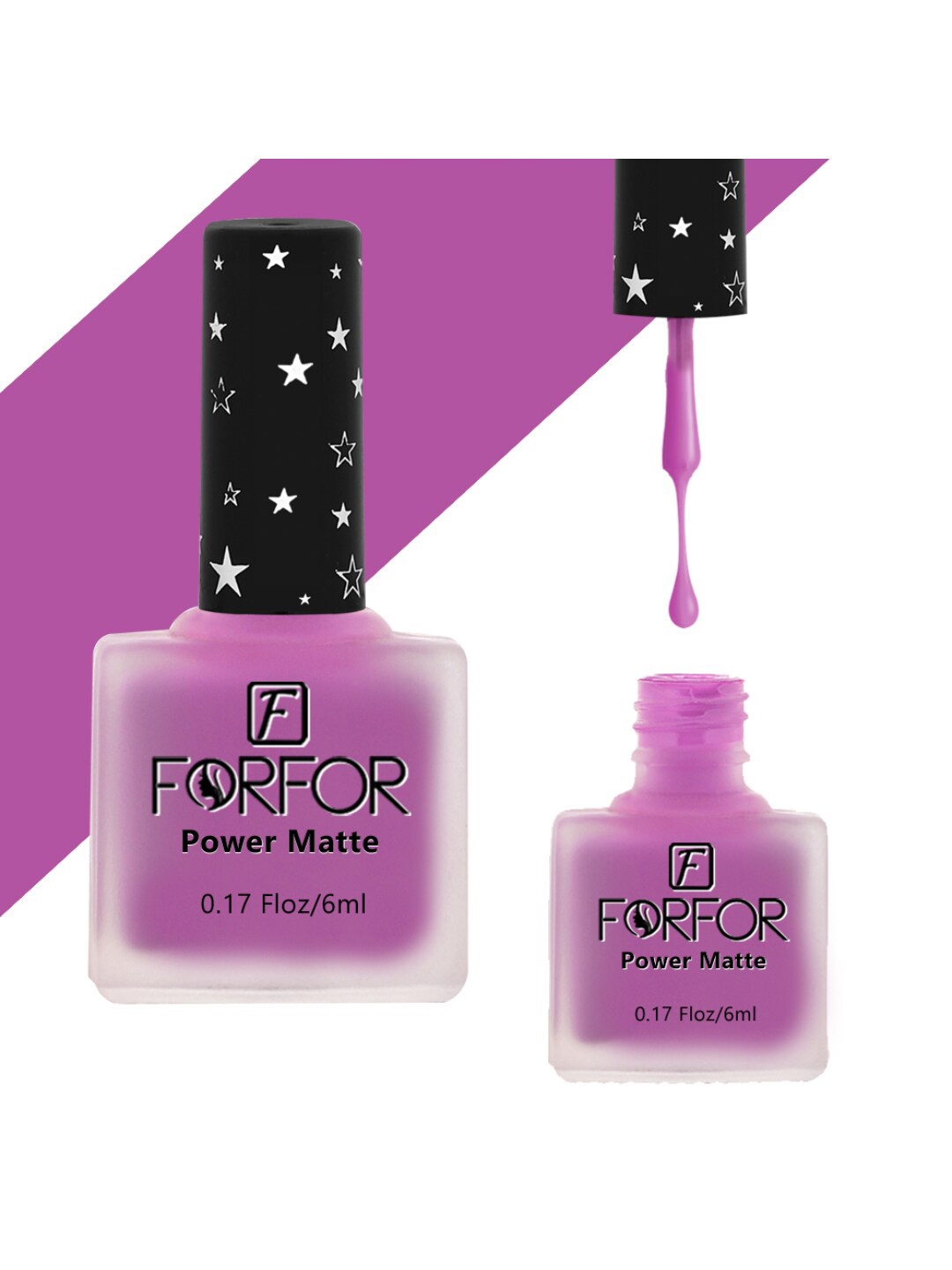 

FORFOR Power Matte Set Of 12 Long Lasting HD Colours Nail Polishes-6ml Each-Combo No. 29, Blue