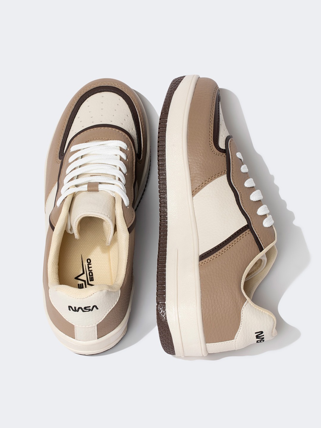 

DeFacto Women Colourblocked Comfort Insole Contrast Sole Sneakers, Brown