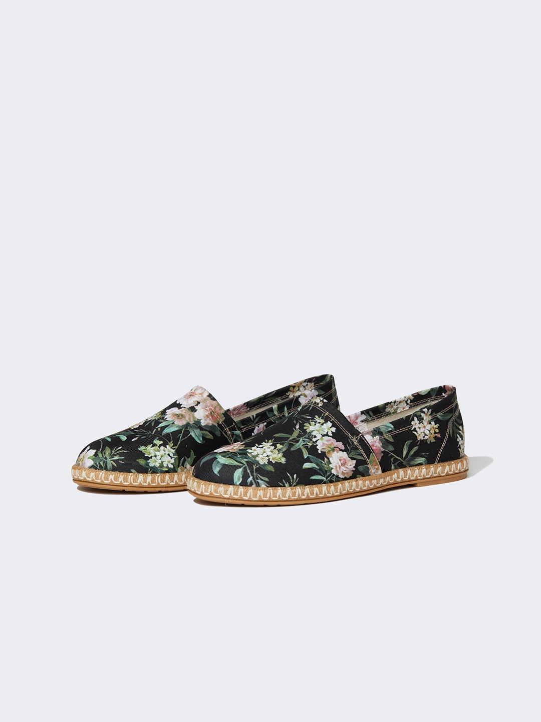 

DeFacto Women Printed Comfort Insole Textile Basics Espadrilles, Navy blue