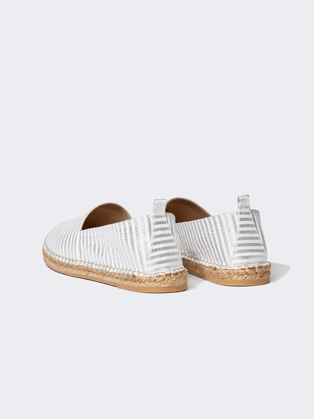 

DeFacto Women Striped Comfort Insole Textile Basics Espadrilles, Silver