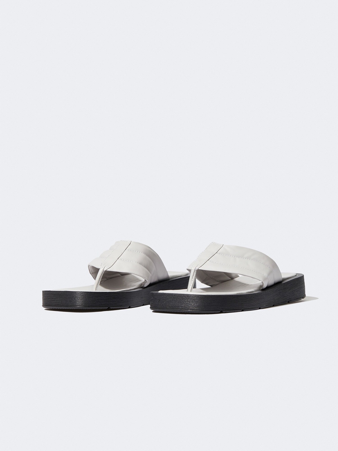

DeFacto Women No Back Strap Open Toe Flats, Grey