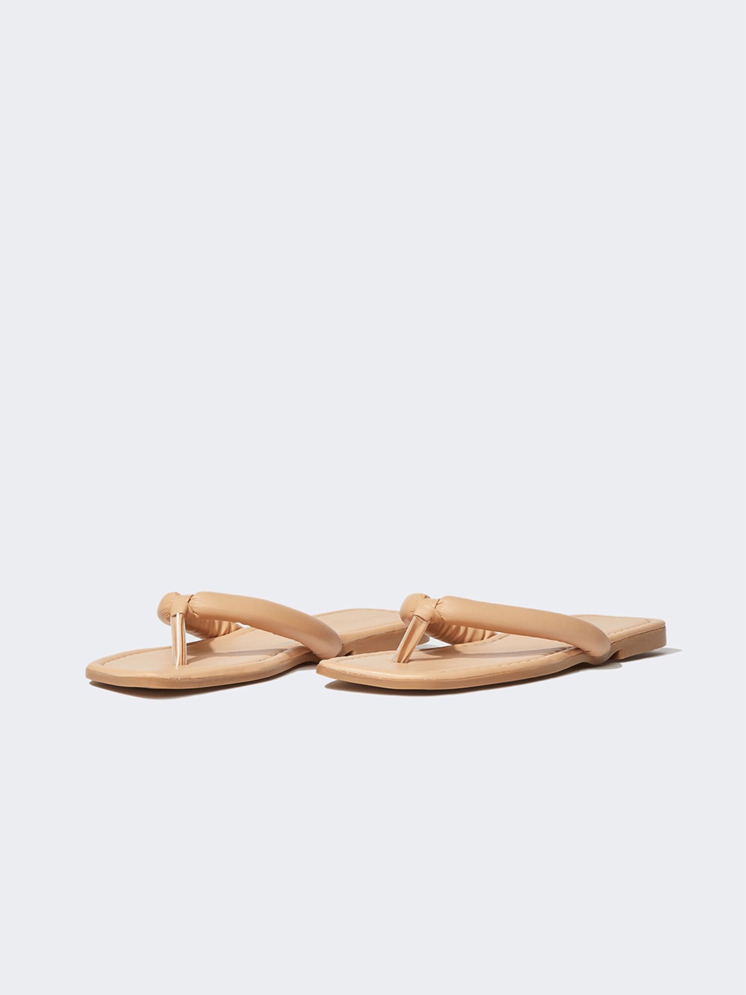 

DeFacto Women No Back Strap Open Toe Flats, Beige