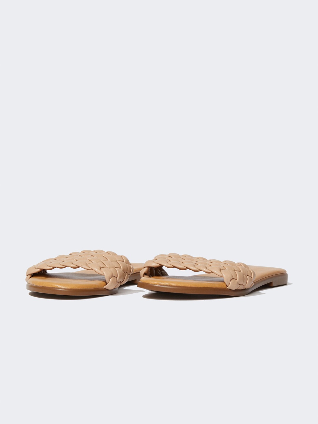 

DeFacto Women Braided Open Toe Flats, Beige
