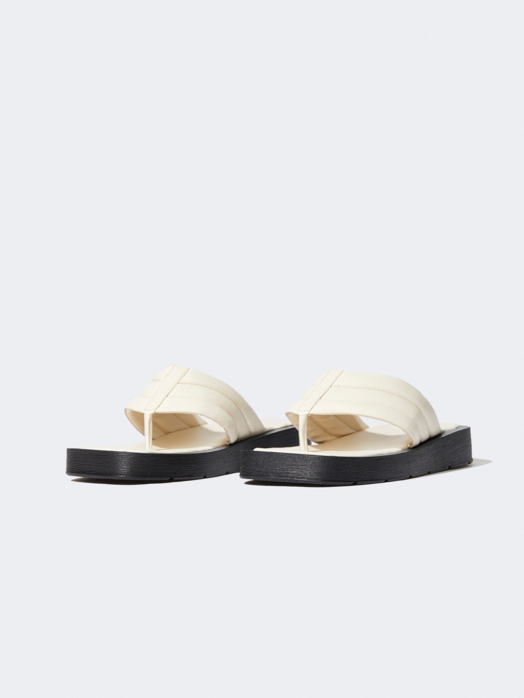 

DeFacto Women No Back Strap Open Toe Flats, Beige