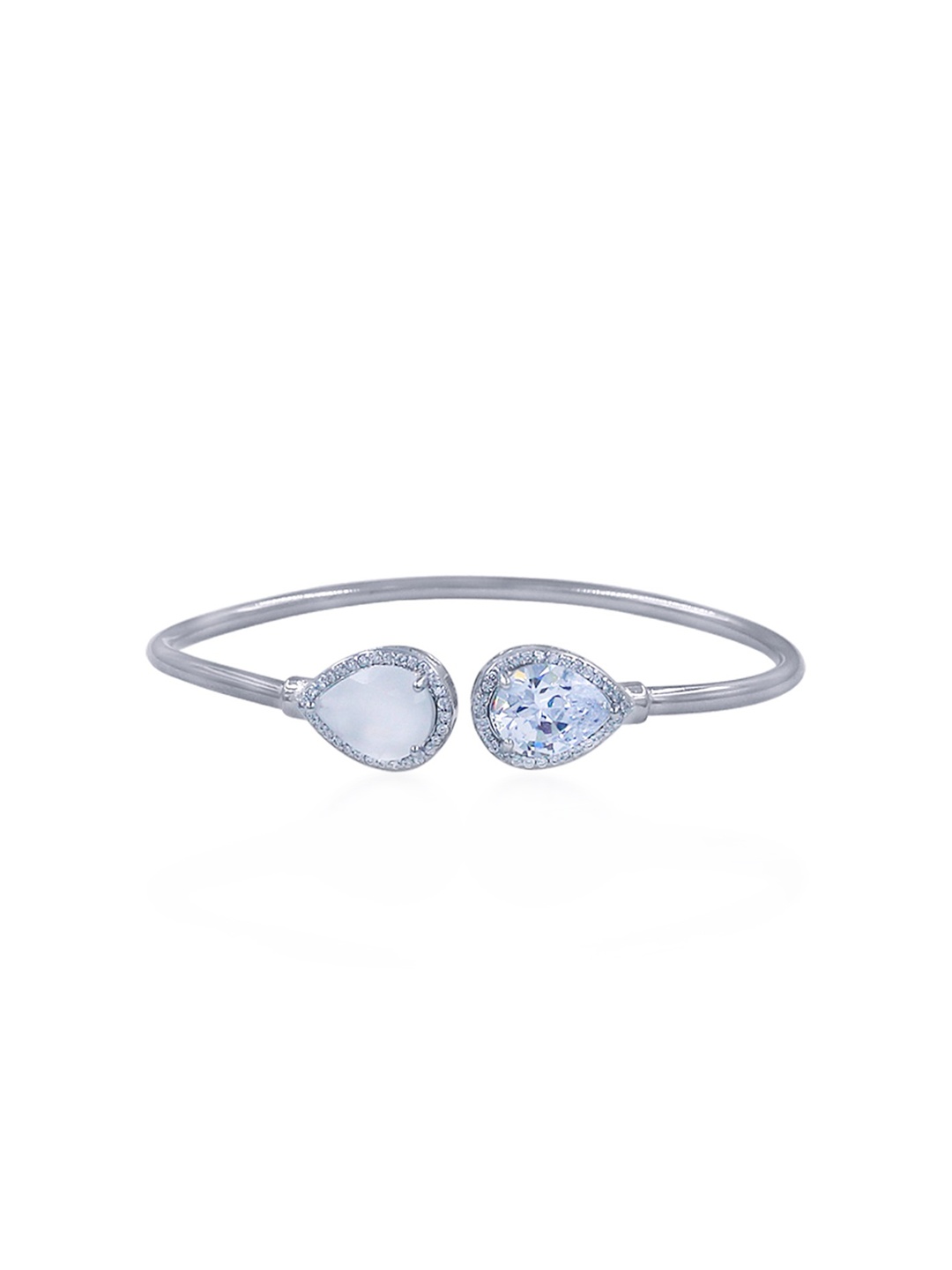 

Taraash 925 Sterling Silver CZ Studded Bangle