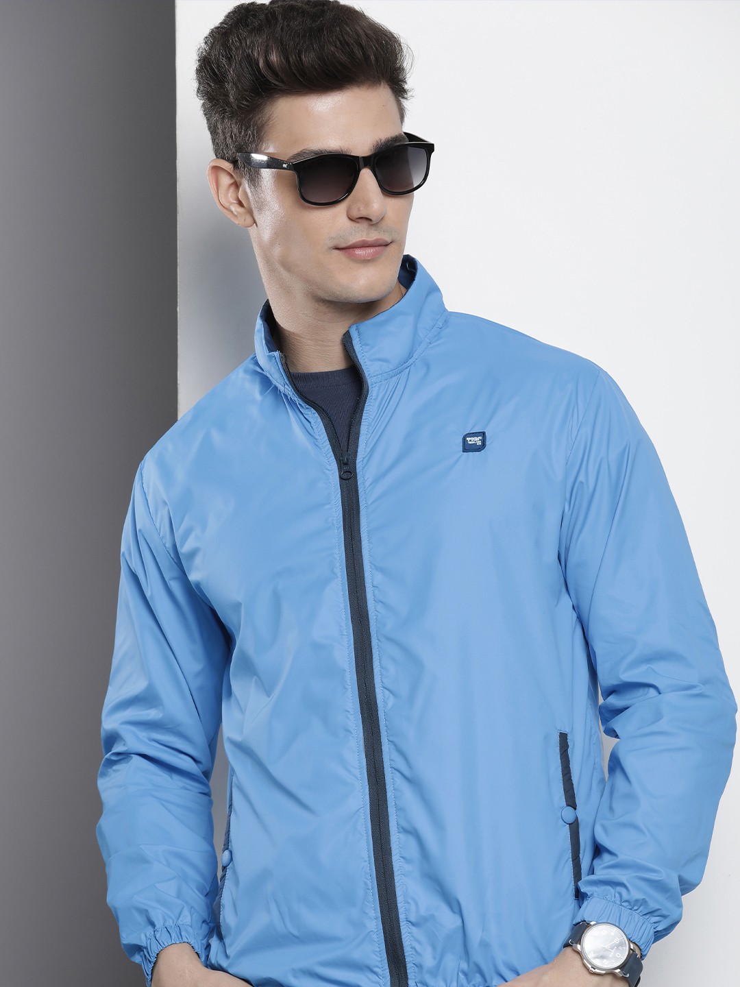 

The Indian Garage Co Men Windcheater Sporty Jacket, Blue
