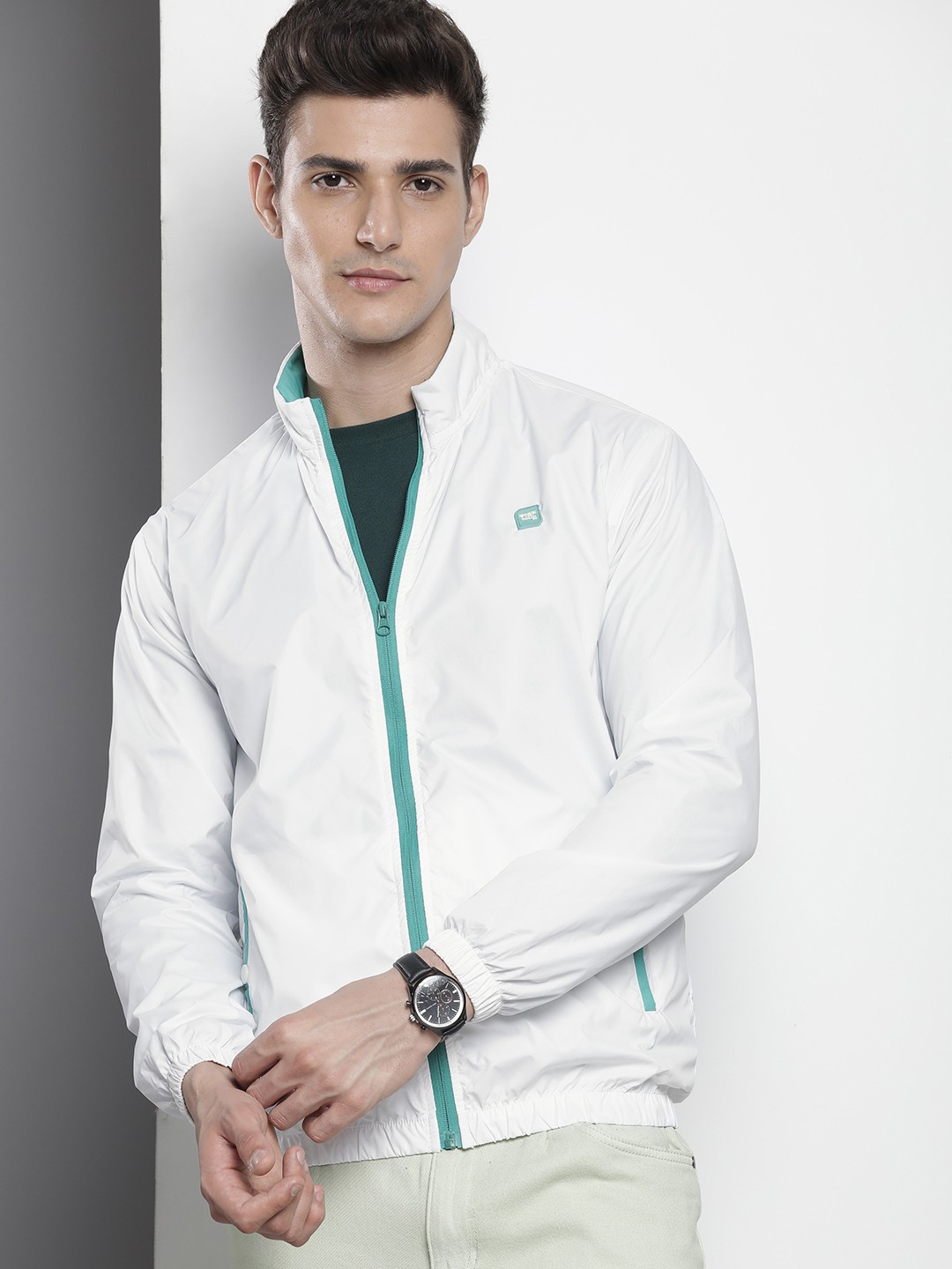 

The Indian Garage Co Men Windcheater Sporty Jacket, White