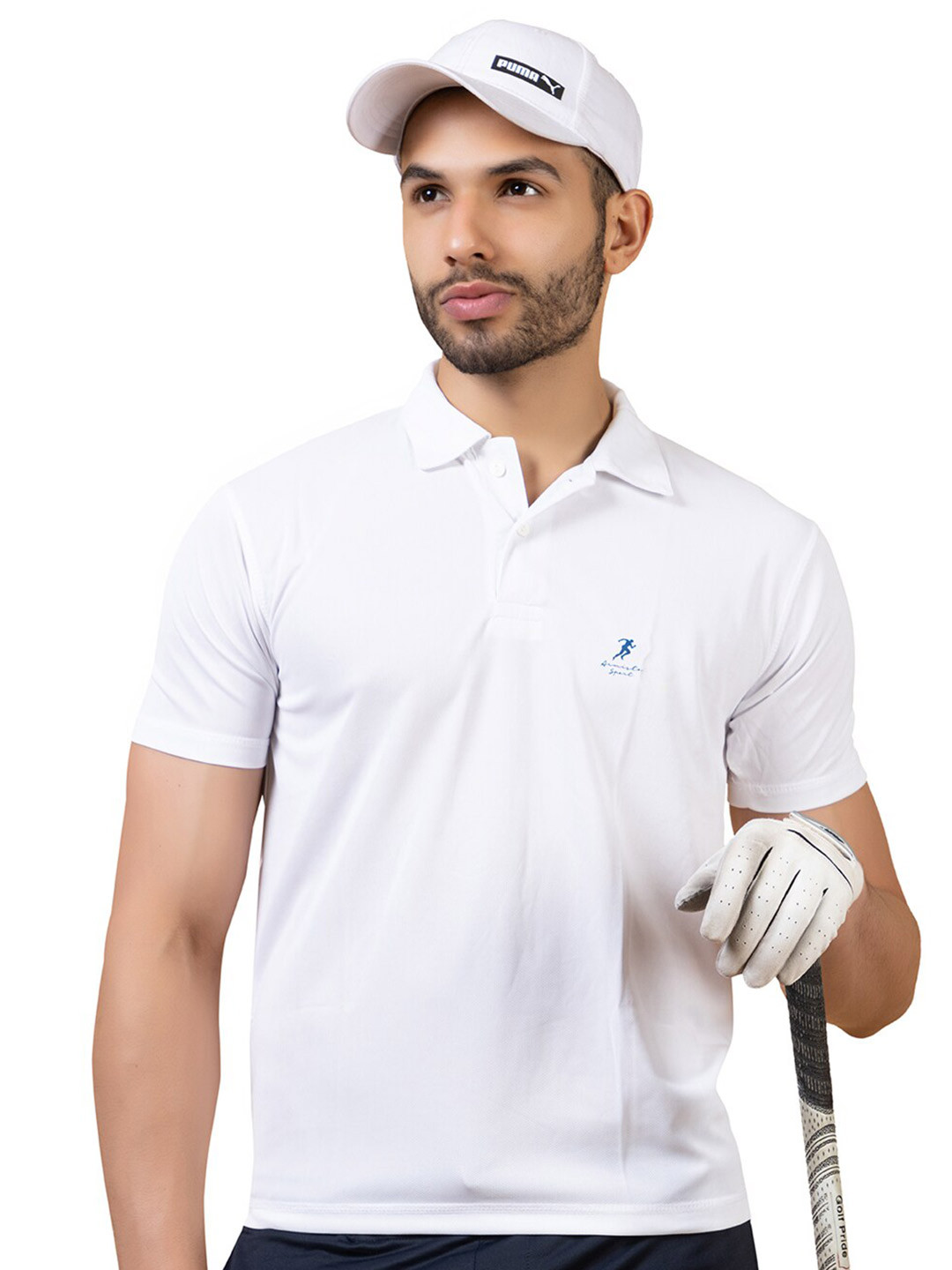 

ARMISTO Polo Collar Dry Fit Sports T-shirt, White