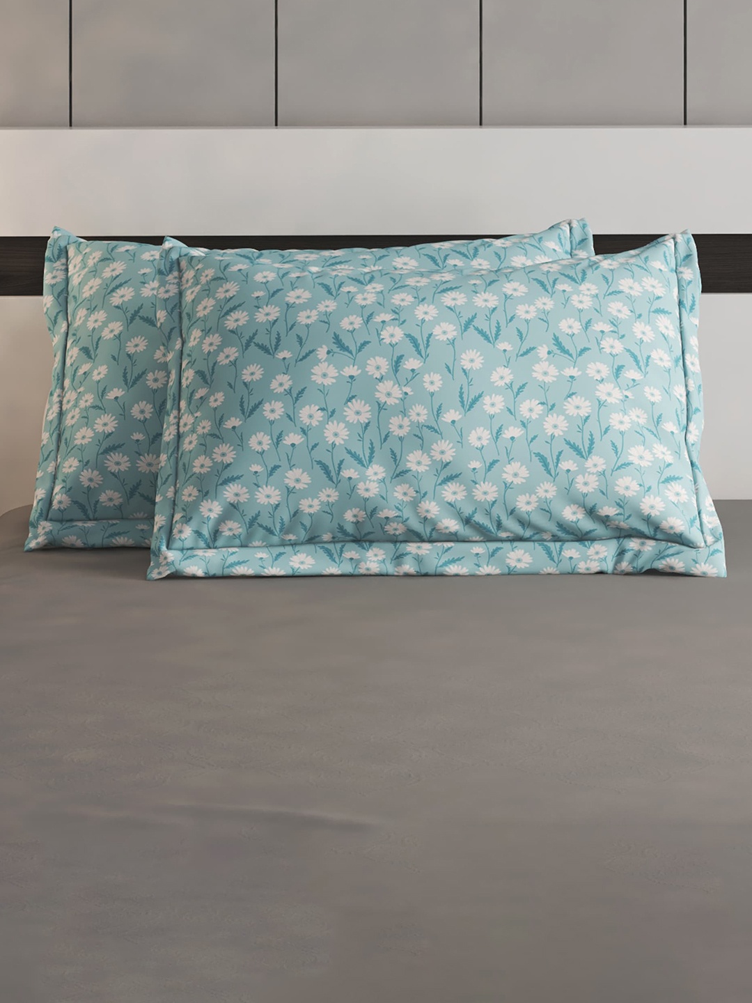 

Home Centre Colour Refresh Blue & White 2-Pieces Printed Cotton Pillow Covers